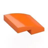 Brick Curved 2 x 2 x 2/3, Orange