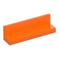Panel 1 x 4 x 1 with Rounded Corners [Thin Wall], Orange