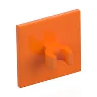 Road Sign Clip-on 2 x 2 Square [Thick Open O Clip], Orange