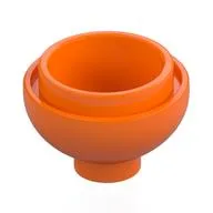 Brick Round 2 x 2 Dome Bottom [Open Stud], Orange
