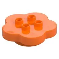 Duplo Flower 4 x 4 x 1 with 4 Top Studs, Orange