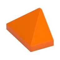Brick Sloped 45° 2 x 1 Triple with Inside Stud Holder, Orange