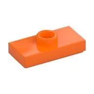 Plate Special 1 x 2 with 1 Stud with Groove and Inside Stud Holder (Jumper), Orange