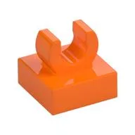 Tile Special 1 x 1 with Clip with Rounded Edges, Orange
