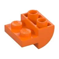 Brick Curved Inverted 2 x 2 with 1 x 2 Cutouts, Orange