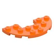 Plate Round Half 3 x 6 with 1 x 2 Cutout, Orange