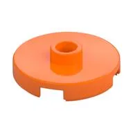Plate Special Round 2 x 2 with Center Stud (Jumper Plate), Orange