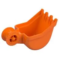 Duplo Digger Bucket - Small with Locking Ring - 4 teeth, Orange