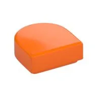 Tile Round 1 x 1 Half Circle, Orange