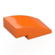 Brick Curved 3 x 2 No Studs, Orange