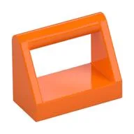 Tile Special 1 x 2 with Handle, Orange