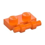 Plate Special 1 x 2 Side Handle [Free Ends], Orange
