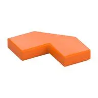 Tile Special 2 x 2 Corner with Cut Corner - Facet, Orange
