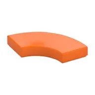 Tile 2 x 2 Curved, Macaroni, Orange