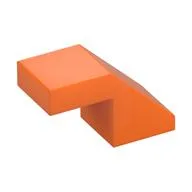 Brick Sloped 45° 2 x 1 with 2/3 Inverted Cutout and no stud, Orange