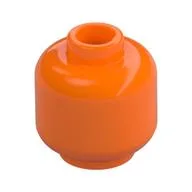 Minifig Head [Plain] [Vented Stud - 2 Holes], Orange