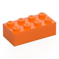 Brick 2 x 4, Orange