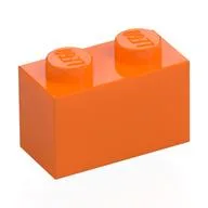 Brick 1 x 2, Orange