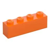 Brick 1 x 4, Orange