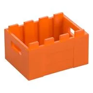Box / Crate with Handholds 3 x 4 x 1 2/3, Orange