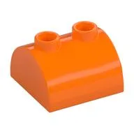 Brick Curved 2 x 2, Two Top Studs, Orange