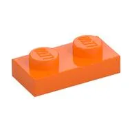 Plate 1 x 2, Orange