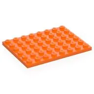 Plate 6 x 8, Orange