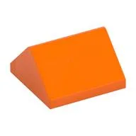Brick Sloped 45° 2 x 2 Double, Orange