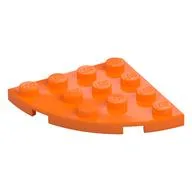 Plate Round Corner 4 x 4, Orange
