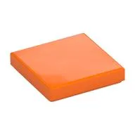 Tile 2 x 2 with Groove, Orange