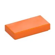 Tile 1 x 2 with Groove, Orange
