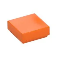 Tile 1 x 1 with Groove, Orange