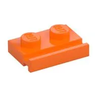 Plate Special 1 x 2 with Door Rail, Orange
