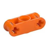 Technic Axle and Pin Connector Perpendicular 3L with Centre Pin Hole, Orange