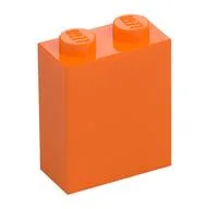 Brick 1 x 2 x 2 with Inside Stud Holder, Orange