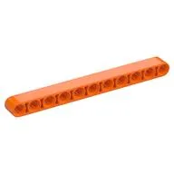 Technic Beam 1 x 11 Thick, Orange