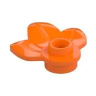 Plant, Plate 1 x 1 Round with 3 Leaves, Orange