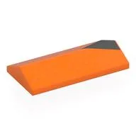 Brick Sloped 33° 2 x 4 Double with Dark Bluish Grey Triangle Print, Orange