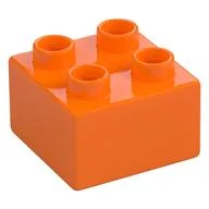 Duplo Brick 2 x 2, Orange