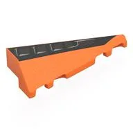 Brick Wedged, Sloped 2 x 5 Right with Black Air Vent Print, Orange