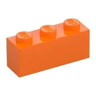 Brick 1 x 3, Orange
