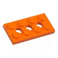 Technic Plate 2 x 4 [3 Holes], Orange