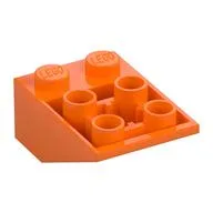 Brick Sloped Inverted 33° 3 x 2, Connections between Studs, Ovoid Bottom Pin, Orange