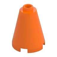 Cone 2 x 2 x 2, Open Stud, Orange