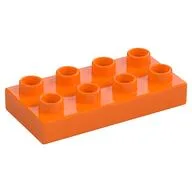 Duplo Plate 2 x 4, Orange