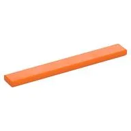 Tile 1 x 8 with Groove, Orange