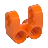 Technic Axle and Pin Connector Perpendicular Double Split, Orange