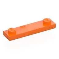 Plate Special 1 x 4 with 2 Studs with Groove [New Underside], Orange