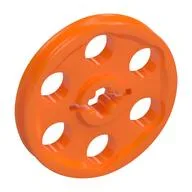 Technic Wedge Belt Wheel [aka Pulley], Orange