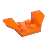 Mudguard 2 x 4 with 2 x 2 Studs and Flared Wings, Orange
